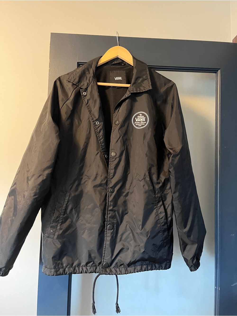 Vans Men’s Black Windbreaker Jacket